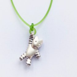 Anhänger TOM Sterlingsilber palladinierte Streifen, Kautschukband 