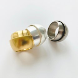 Schüsselringe Sterlingsilber, palladiniert oder goldplattiert