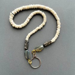 Kette Muscheln Sterlingsilver Achat Mondstein